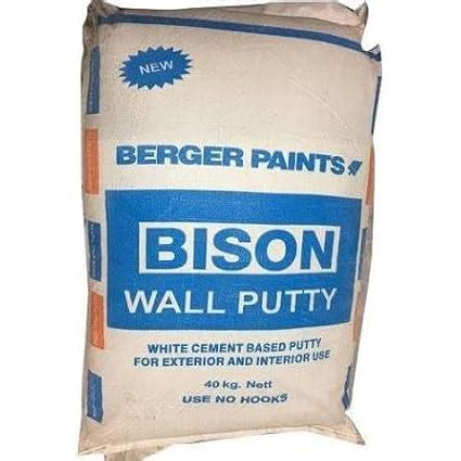 Berger Paints Bison Wall Putty, White Cement Based, for Exterior and ...