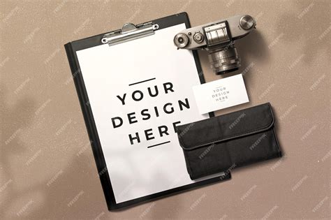 Clipboard With Stationary Mockup Psd
