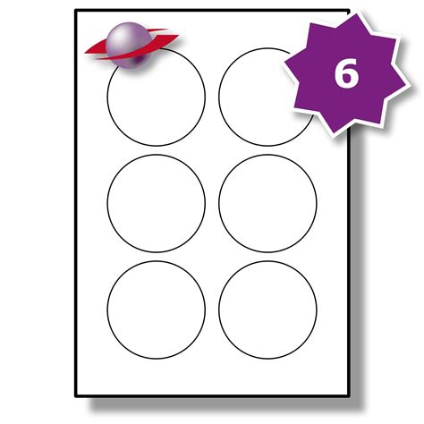 Buy 6 Per Page/Sheet, 25 Sheets (150 ROUND Sticky Labels), Label Planet ...