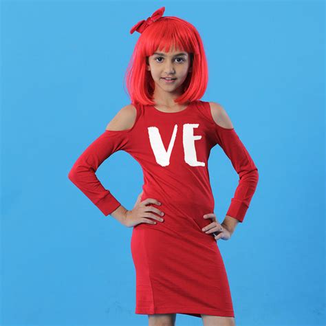 Love You Matching Cold Shoulder Dresses For Daughter