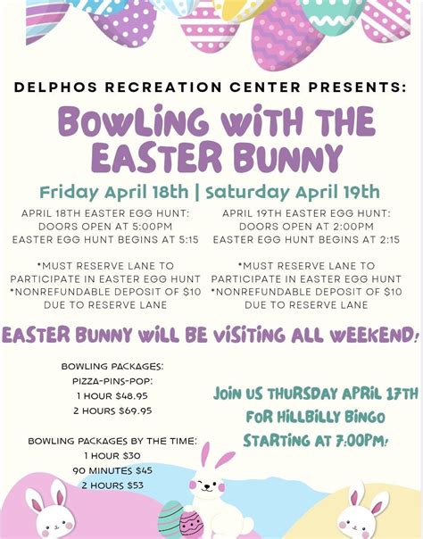 Bowling with the Easter Bunny, Delphos Bowling & Recreation Center, 18 ...