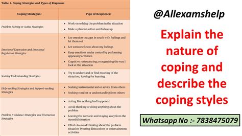 Explain the nature of coping and describe the coping styles