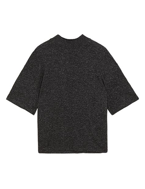 Buy Viscose Mix Plain High Neck Top at Marks & Spencer