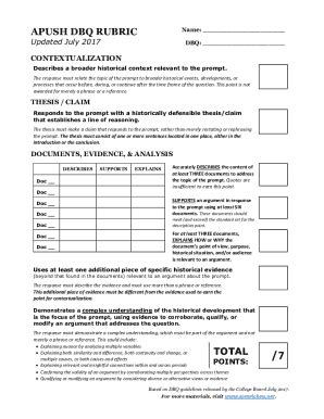 TomRichey Apush DBQ Rubric 2017 - Fill and Sign Printable Template Online