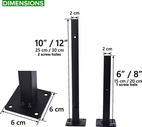 Buy 6 Pcs Floating Shelf Brackets 6 Inch Heavy Duty Wall Mounted ...