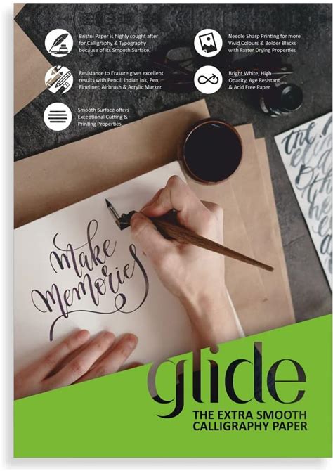 Anupam Glide Calligraphy Paper Pad 200 GSM of 20 Sheets for lettering ...