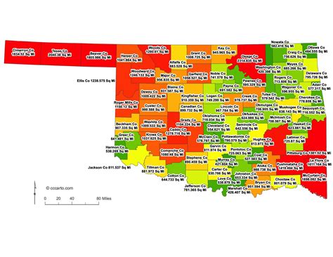 Oklahoma State Maps: Counties (All 77 Oklahoma Counties) | CCCarto