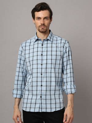 Buy Cantabil Men Blue Shirt Online