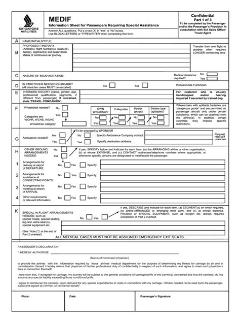 SG Airlines MEDIF - Fill Out, Sign & Share Online | pdfFiller