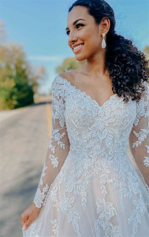 ROMANTIC LACE WEDDING DRESS with Long Sleeves | Stella York