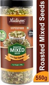 Midiron Super food Roasted Mix Seed Healthy Pack (550 Gm) Mixed Seeds ...
