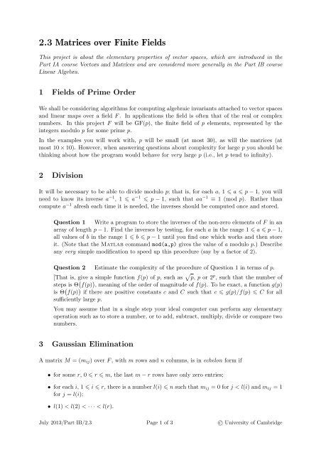 Image result for Finite Matrices