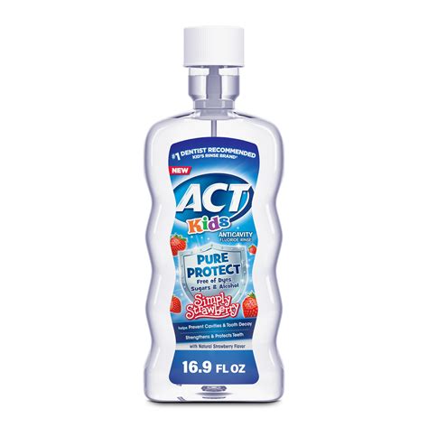 Buy ACTKids Pure Protect Anticavity Fluoride Rinse, Natural Strawberry ...