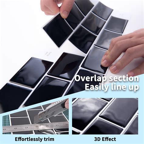 Art3d 20-Pack 12" x 6" Peel and Stick Kitchen Backsplash Tile, Vinyl ...