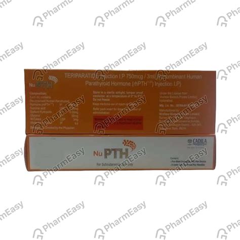 Nu Pth 750 MCG Solution For Injection (3): Uses, Side Effects, Price ...