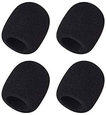 Adiohub Foam Mic Cover Handheld Microphone Windscreen (Black Pack of 4 ...