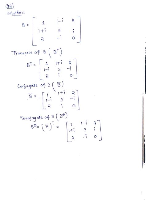 Image result for Conjugate Transpose Examples