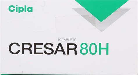 Cresar H 80mg Strip Of 10 Tablets: Uses, Side Effects, Price & Dosage ...