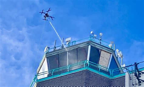 Window-washing drone takes to the Denver skyline