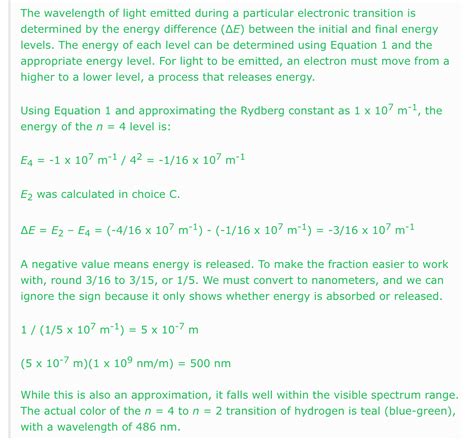 Image result for Rydberg Equation Example
