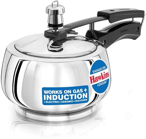 HAWKINS STAINLESS STEEL CONTURA PRESSURE COOKER 1.5 L Induction Bottom ...