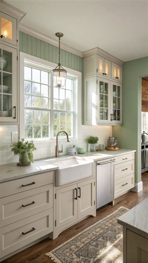 22 Eye-Catching Sage Green Kitchen Walls You'll Love in 2025 | Green ...