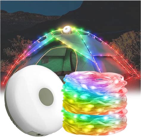 Outdoor Waterproof Portable Stowable String Light - 2 in 1 Rechargeable ...