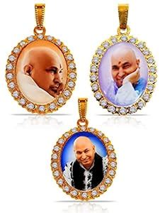 Buy Uniqon (3 Pcs Mix Design Swaroop/Photo) Metal Golden Color Oval ...