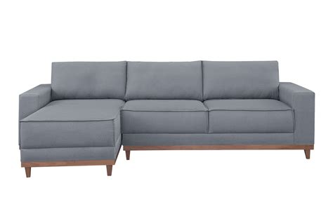 Sofá 4 Lugares Com Chase Em Linho Tóquio Cinza - Carrefour