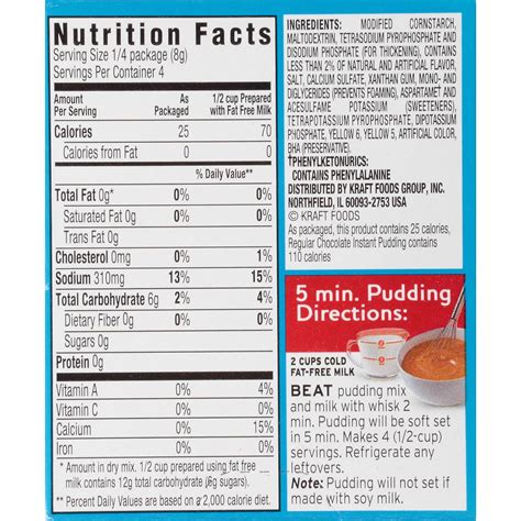 Jell-O Butterscotch Instant Pudding Pie Filling - Sugar-Free - 28g Box