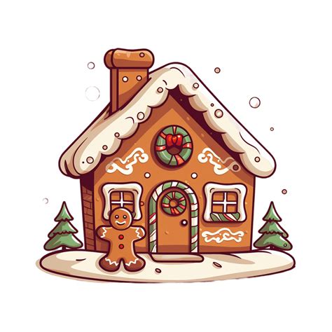 Cute Gingerbread House Clip Art