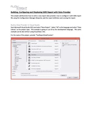 Fillable Online Building, Configuring and Displaying SSRS Report with ...