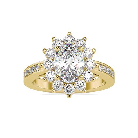 Buy Halo Orchid Oval Lab Diamond Ring | Fiona Diamonds