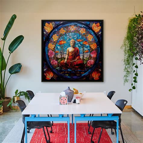 Lord Buddha Vastu 5 Panel Wall Art - Serenity and Enlightenment – Paper ...