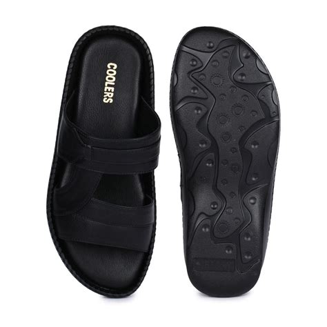 Buy Casual (Black) Slippers For Men K2-01 By Liberty