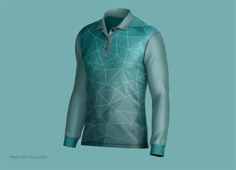 Polo t-shirt long sleeve | Premium PSD