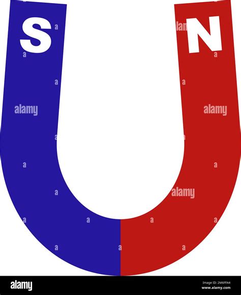 U-shaped magnet icon with S and N poles. Editable vector Stock Vector ...