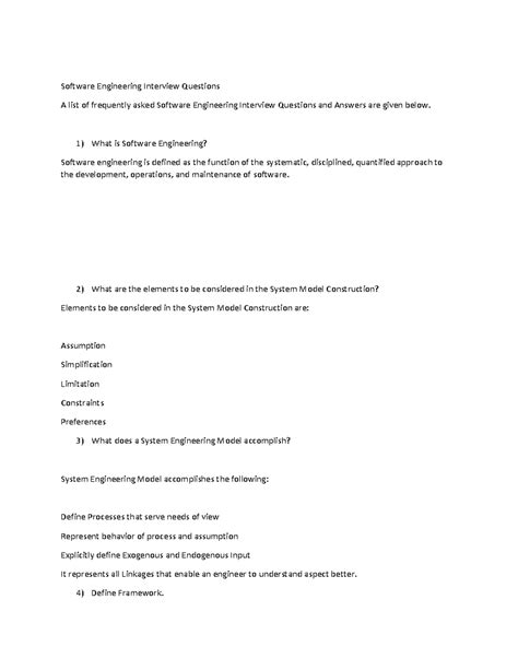 Se viva question - viva - Software Engineering Interview Questions A ...