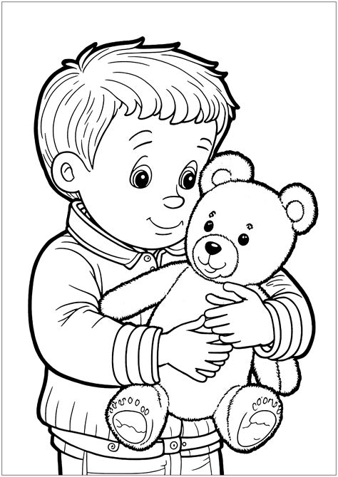 Teddy Bear Coloring Picture – Teddy Bear Coloring Sheet – ZYKNPS