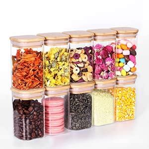 bizwiz Glass (270 ML) Fancy Food Storage Cantainers Set,Airtight Food ...