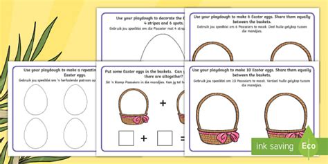 Easter Maths Playdough Mats English/Afrikaans (teacher made)