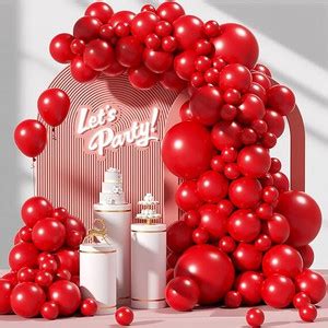 Flipkart.com | TIZOQ Solid Red Balloon Arch and Glue dot Kit, Latex ...