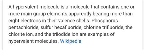 what is hypervalent molecule? - Brainly.in