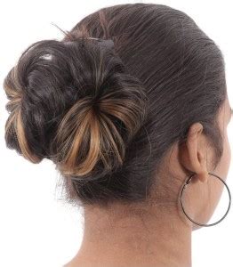 Blushia High Quality Golden Highlighted Synthetic Fiber Bun For Women ...