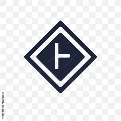 Intersection sign transparent icon. Intersection sign symbol design from Traffic signs ...