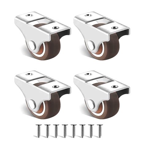 1.5 Inches with Rigid Furniture Wheels, Fixed Non-Swivel casters, TPE ...