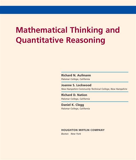 Technological Solutions And Quantitative Reasoning Is