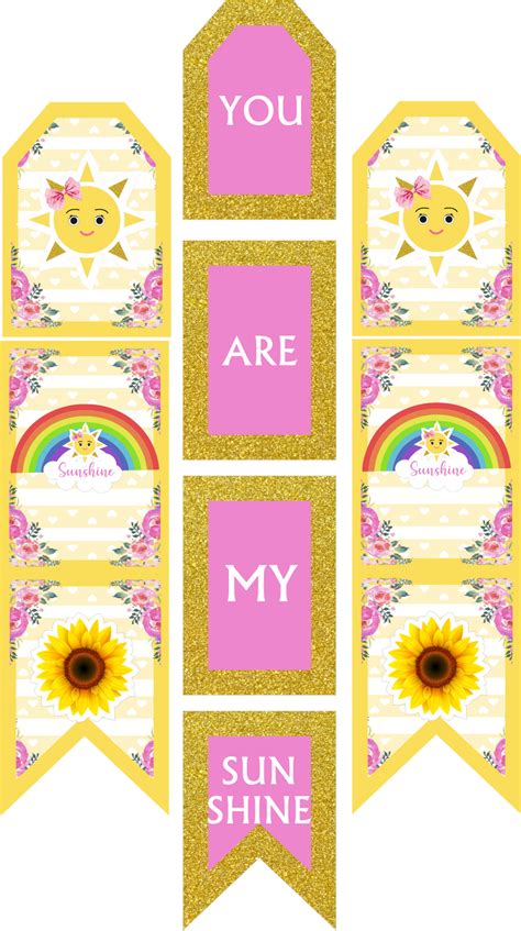 Buy Sunshine Theme Birthday Party Paper Door Banner for Wall Decoration ...