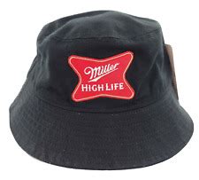 Miller High Life Beer Black Cotton Bucket Hat 4th Of | Ubuy India