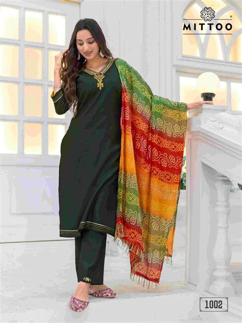 Mittoo Nitika Vatican Kurti Bottom With Dupatta Collection
